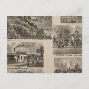 Residences and Factory in Minnesota Postcard