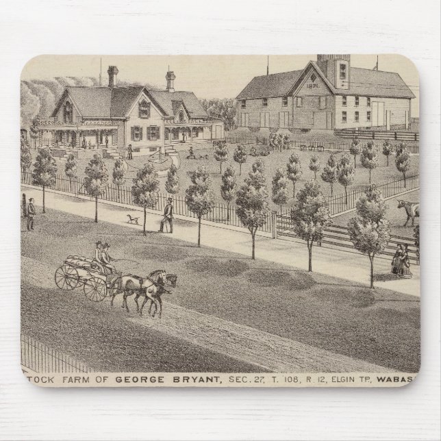Residences and Farm, Minnesota Mouse Pad (Front)