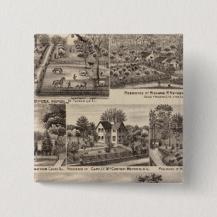 Residences and farms in Edgar, Hardin, Massac 2 Inch Square Button