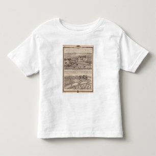 Residences and farms of J Canfield and J Wood Toddler T-shirt