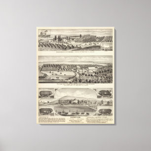 Residences and Farms, Pottawatomie County, Kansas Canvas Print
