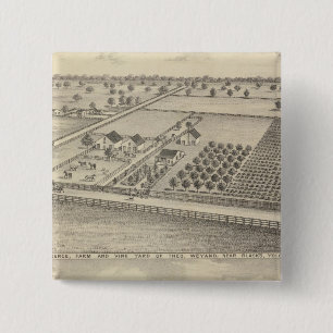 Residences, Black's Station 2 Inch Square Button