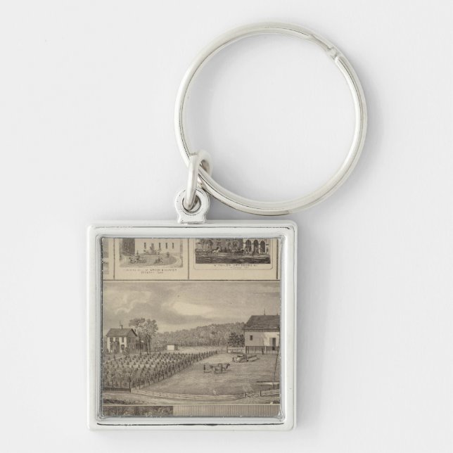 Residences, buildings & churches keychain (Front)