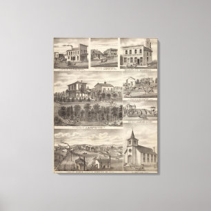 Residences, businesses, and Town of Eyota Canvas Print