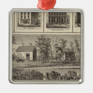 Residences & businesses in Muscatine Metal Ornament