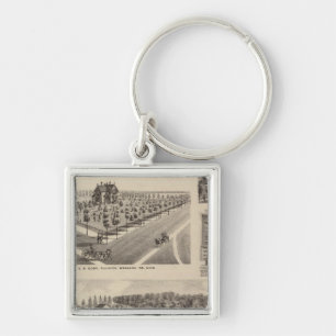 Residences, Farm, Minnesota Keychain