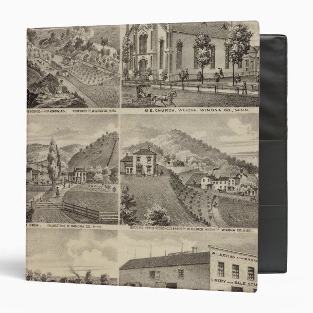 Residences, Farms, Brewery and Stable, Minnesota Binder (Front/Inside)