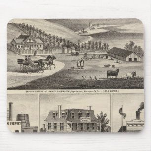 Residences, farms, businesses mouse pad