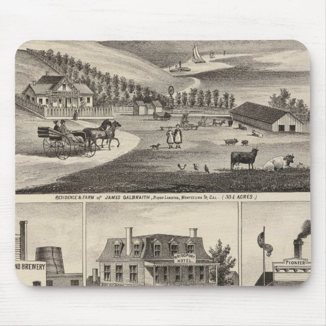 Residences, farms, businesses mouse pad (Front)