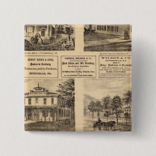 Residences, hotels, Titusville, Franklin 2 Inch Square Button
