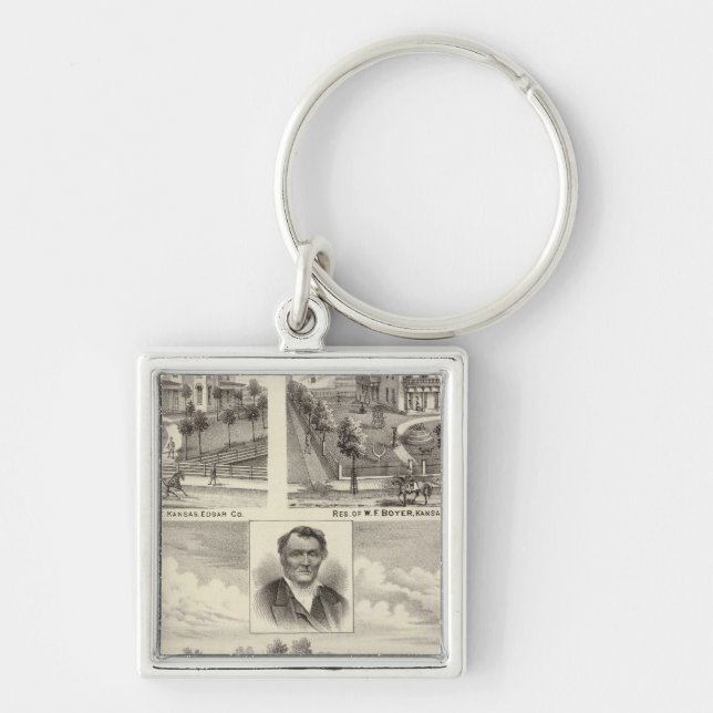 Residences in Edgar County Illinois Keychain (Front)