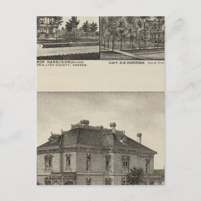 Residences in Kansas Postcard (Front)