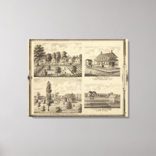Residences in Linn and Desoto, Dallas Co, Iowa Canvas Print