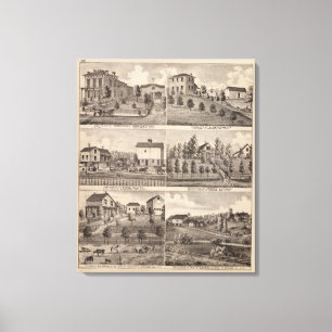 Residences in Rochester and in Dodge, Minnesota Canvas Print