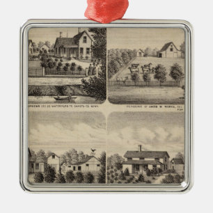 Residences, Minnesota 2 Metal Ornament