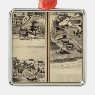 Residences of DG Heald, JM Bowles Metal Ornament