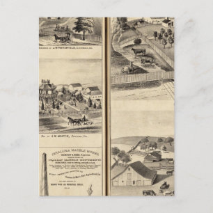 Residences of DG Heald, JM Bowles Postcard