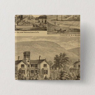 Residences of HJ Murdoch 2 Inch Square Button