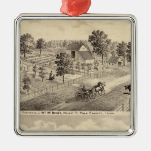 Residences of McDivitt and Robinson Metal Ornament