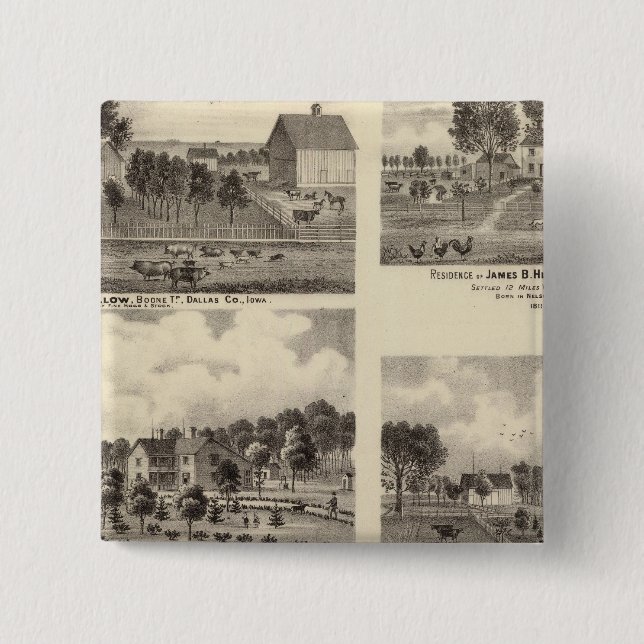 Residences of Swallow 2 Inch Square Button (Front)