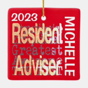 Resident Adviser Extraordinaire CUSTOM Ceramic Ornament
