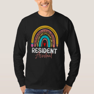 Resident Assistant Leopard Rainbow Healthcare Doct T-Shirt
