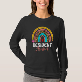 Resident Assistant Leopard Rainbow Healthcare Doct T-Shirt