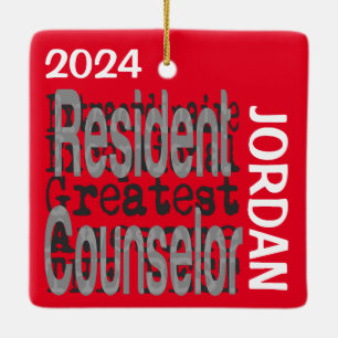 Resident Counsellor Extraordinaire CUSTOM Ceramic Ornament