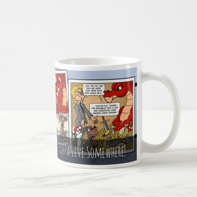 Resident Dragon - The Early Days of Red's Arrival Coffee Mug (Right)