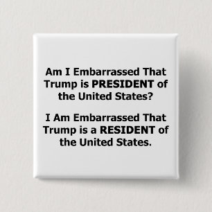Resident Trump 2 Inch Square Button