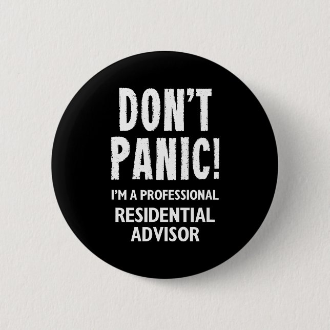 Residential Advisor  2 Inch Round Button (Front)