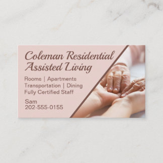 Residential Assisted Living Care Home Business Card