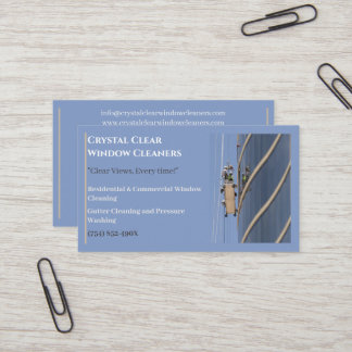 Residential Commercial Cleaning Window Cleaner Business Card
