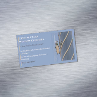 Residential Commercial Cleaning Window Cleaner Magnetic Business Card