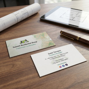 Residential Construction   Grey Skecth Business Card