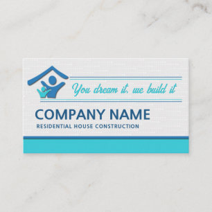 Residential House Construction Home Builder Business Card