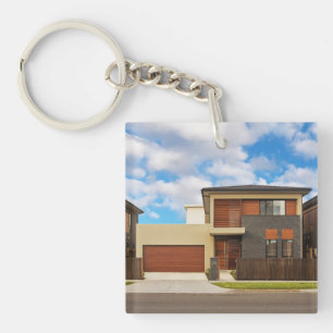 Residential house keychain