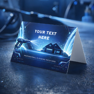 Residential Pressure Washing Holographic Glow Business Card
