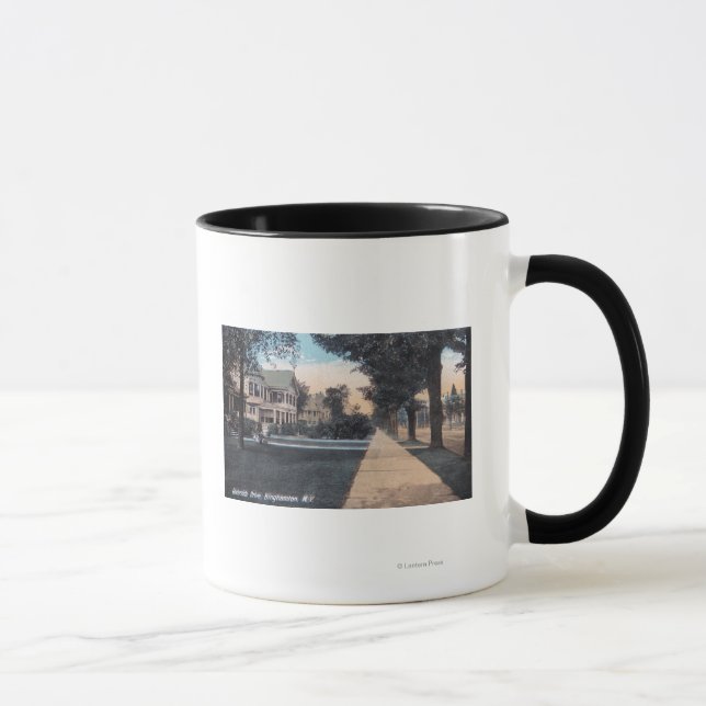 Residential Scene on Riverside Drive Mug (Right)