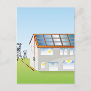 Residential Solar Panel System Postcard