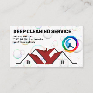 Residential   Squeegee Logo   Cleaning Business Card