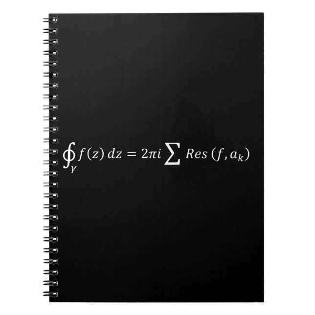 Residue Theorem Of Complex Analysis - Calculus And Notebook (Front)