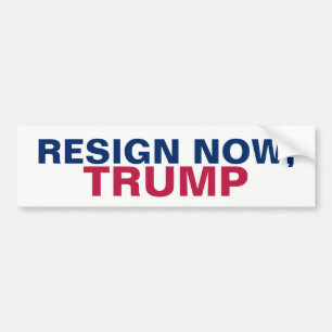 Resign Now, Trump Resist Bumper Sticker