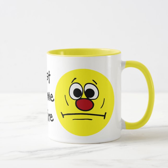 Resigned Face Grumpey Mug (Right)