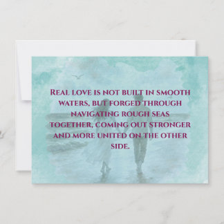 Resilience & Love Romantic Quote Standard Postcard