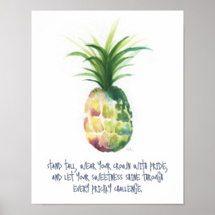 Résilience Motivation Affiches Ananas