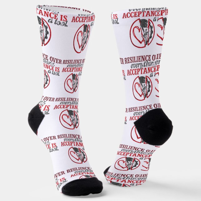 Resilience Over Everything | Acceptance Is Tool Socks (Angled)