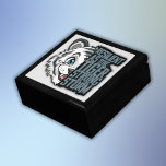 Resilient as the Tiger | Gift Box<br><div class="desc">Unique Tiger on a Gift Box with white tiger and charcoal text - Resilient as the Tiger, Strong as the Storm.</div>