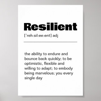 Resilient Definition Wall Art Print