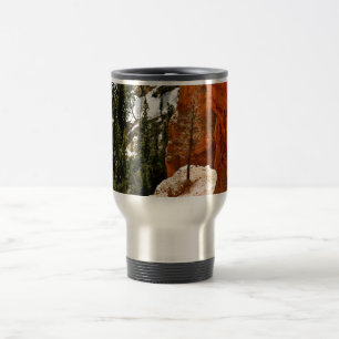 RESILIENT PINE TREE ON RED SANDSTONE ROCK TRAVEL MUG